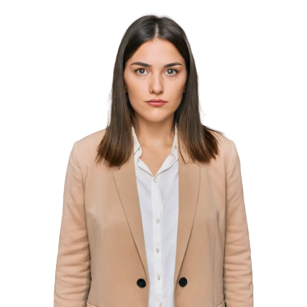 Portrait-PNG-Image-of-a-30YearOld-American-Woman-in-Collared-Shirt