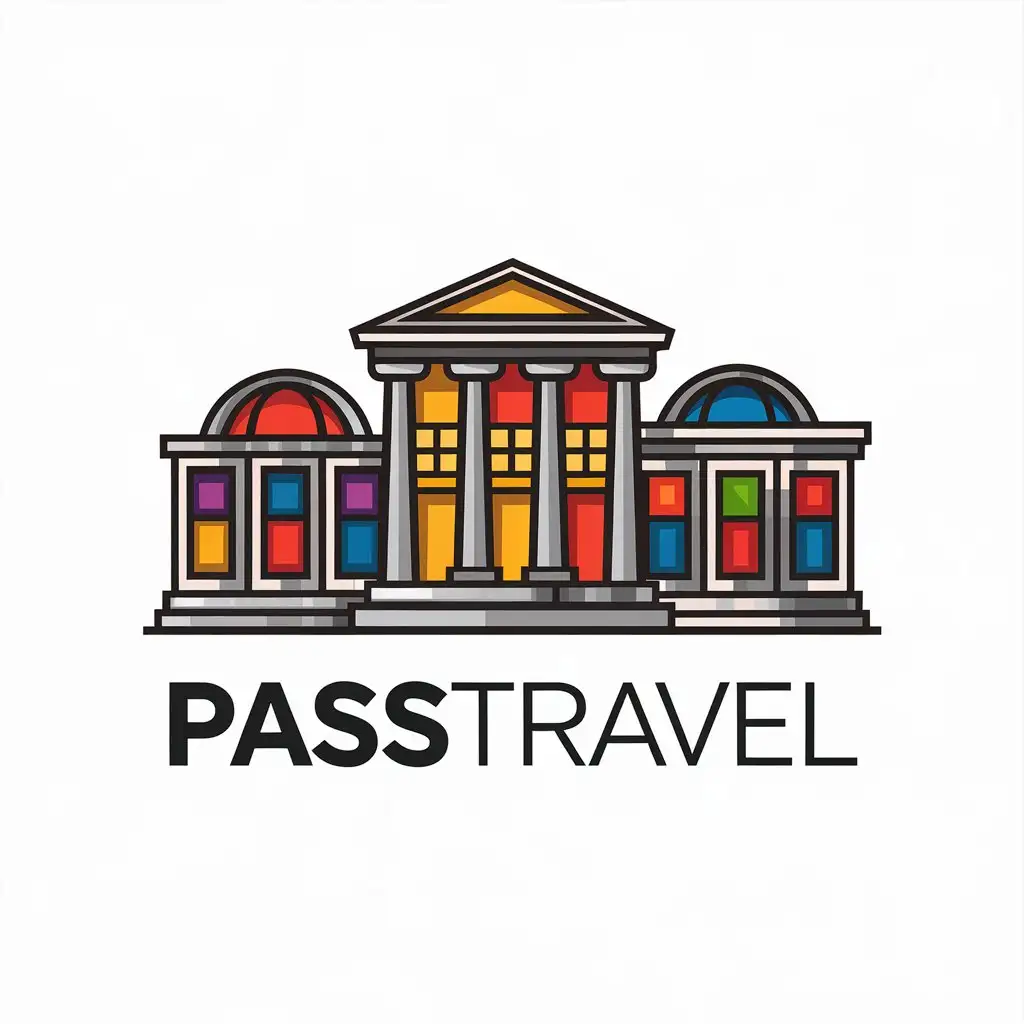 LOGO-Design-for-Passtravel-Children-Museum-Gallery-Colorful-Theme-with-Clear-Background