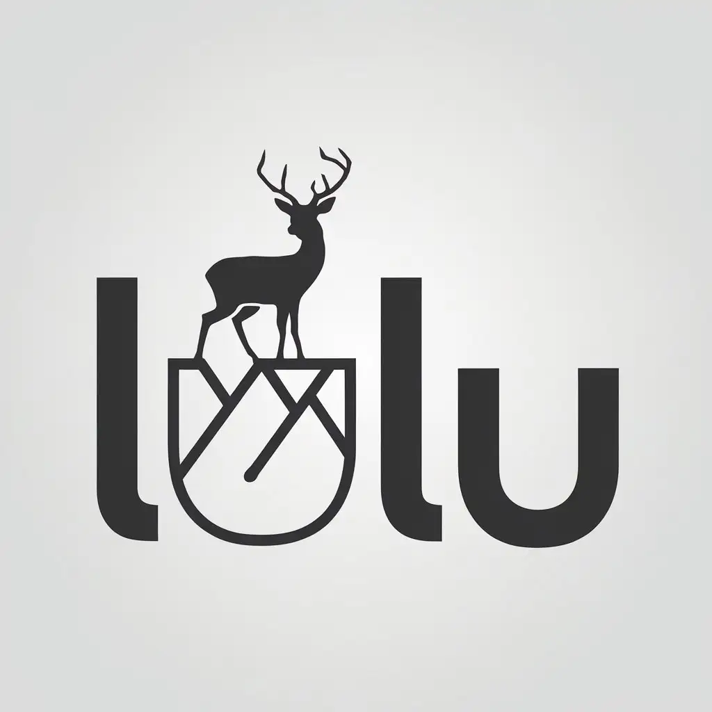 LOGO-Design-for-LULU-Minimalistic-Deer-Symbol-on-Clear-Background