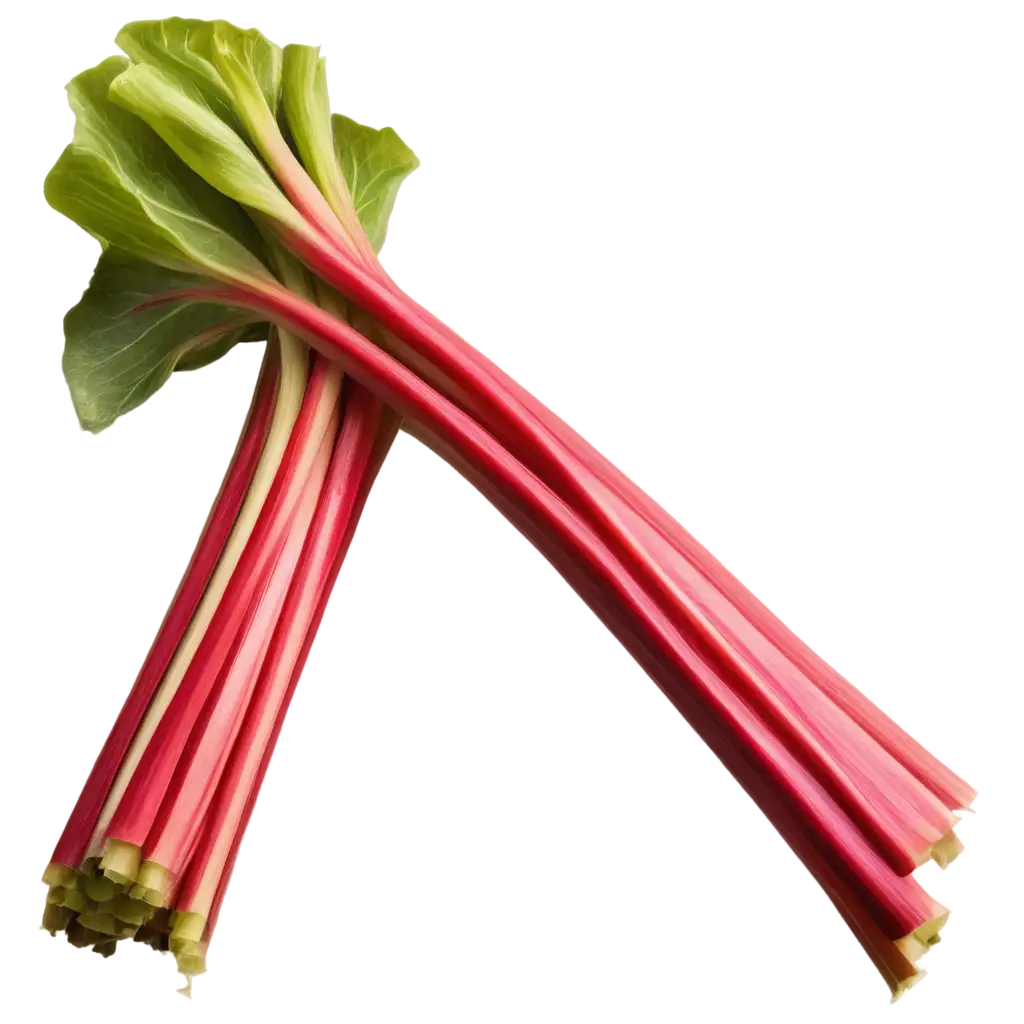 HighResolution-PNG-of-Vibrant-Rhubarb-Stalks-Bundle-Fresh-Organic-Produce-in-Sharp-Focus-for-Culinary-Use