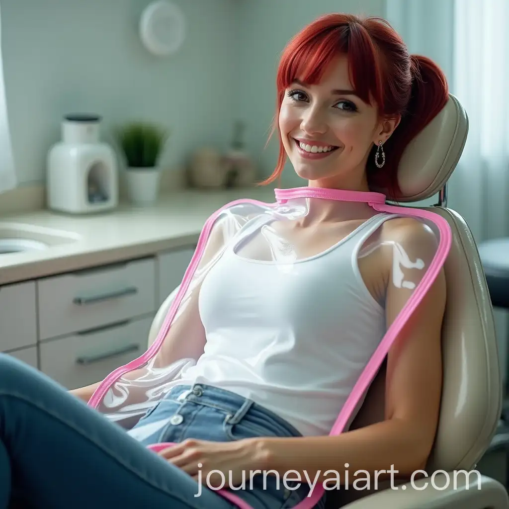 Woman-in-Dental-Clinic-with-Large-Clear-PVC-Mealtime-Bib