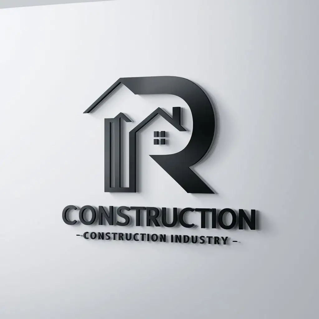 a logo design,with the text "R", main symbol:Liang Bozhuan, house,Moderate,be used in Construction industry,clear background