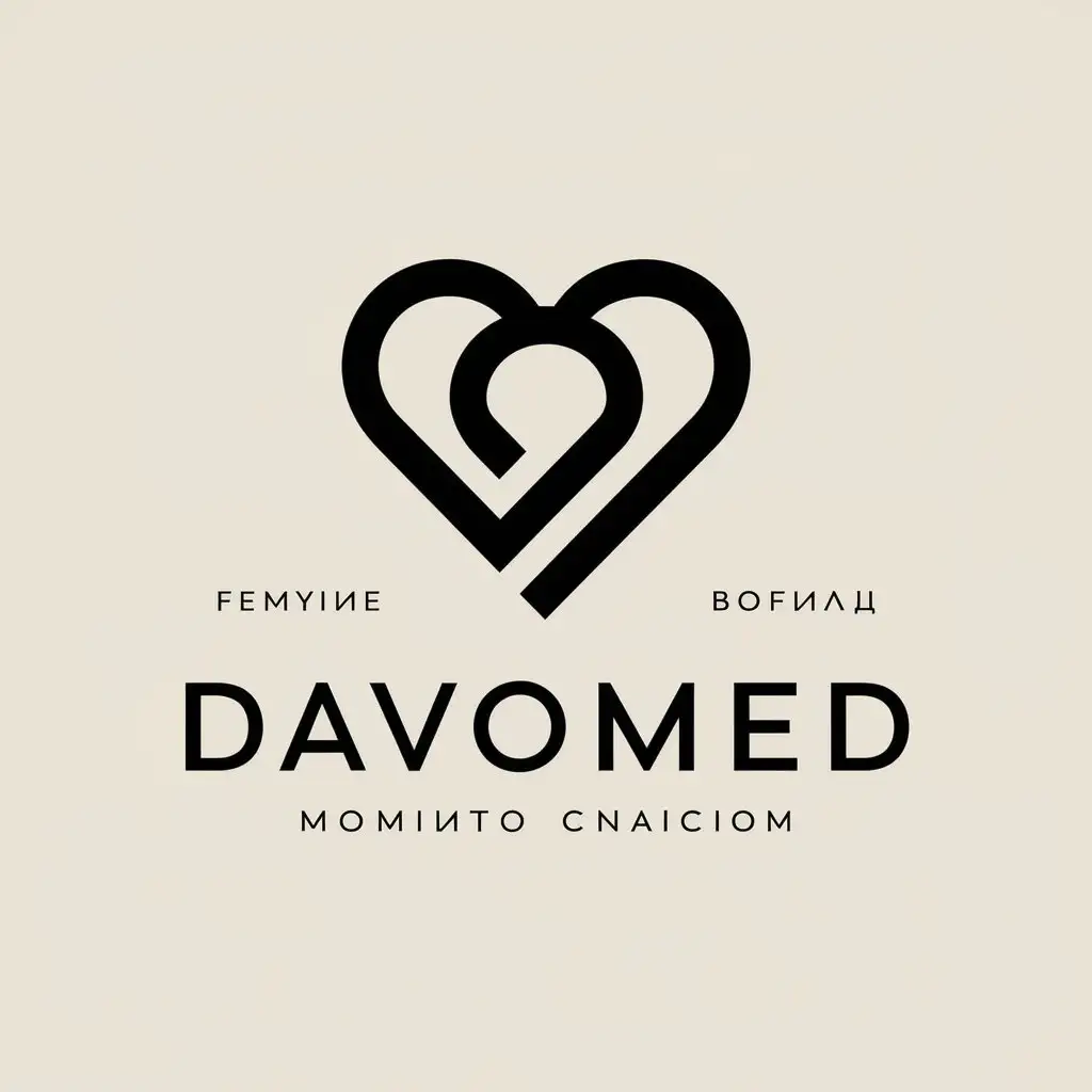 a vector logo design,with the text "DAVOMED", main symbol:serdce (original word is in Russian, meaning 'heart'),Moderate,clear background