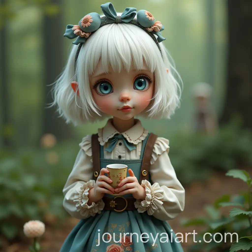 Petite-Girl-in-Mad-Hatter-Outfit-at-Enchanted-Forest-Tea-Party