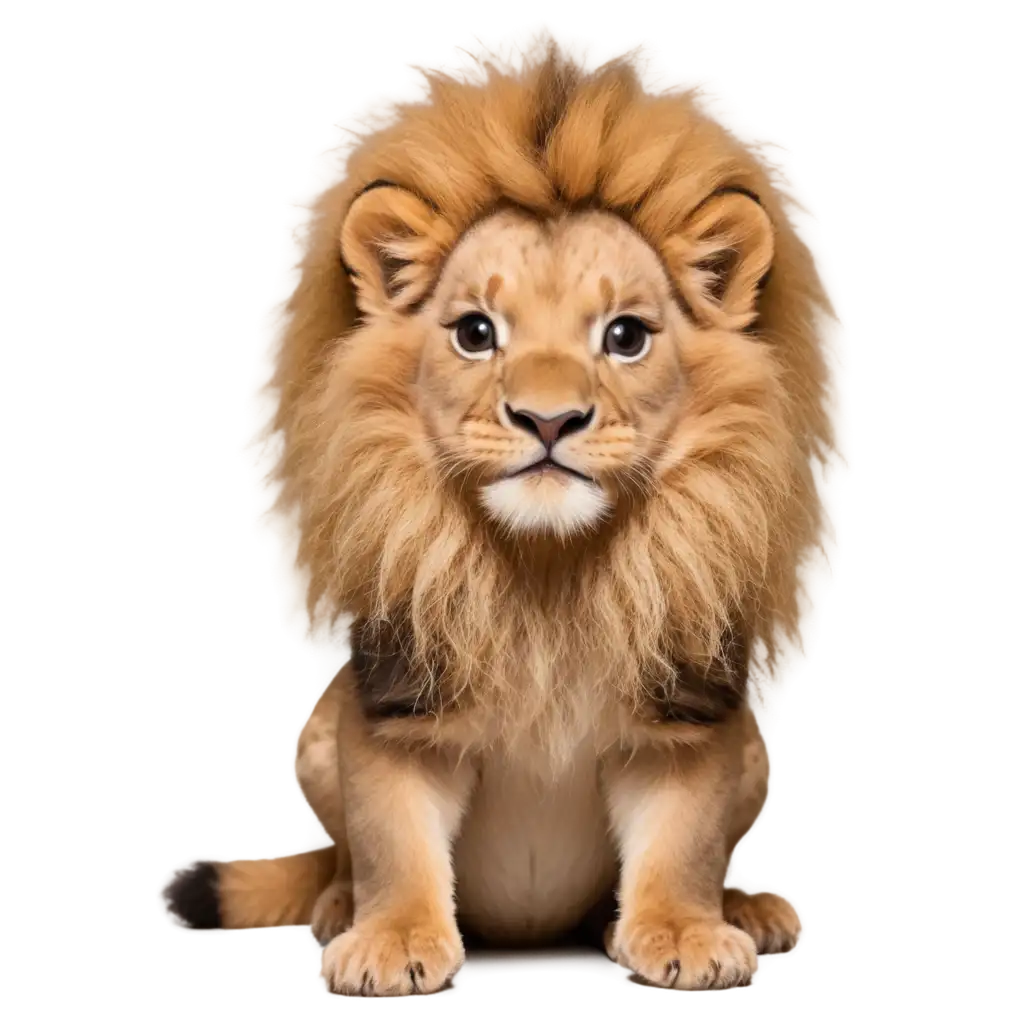 Cute-Lion-PNG-Image-Adorable-Illustration-for-Versatile-Online-Use