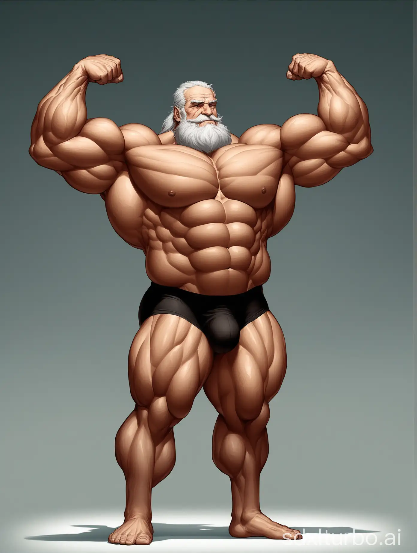 Muscular-Old-Man-Showing-Massive-Biceps-in-Underwear