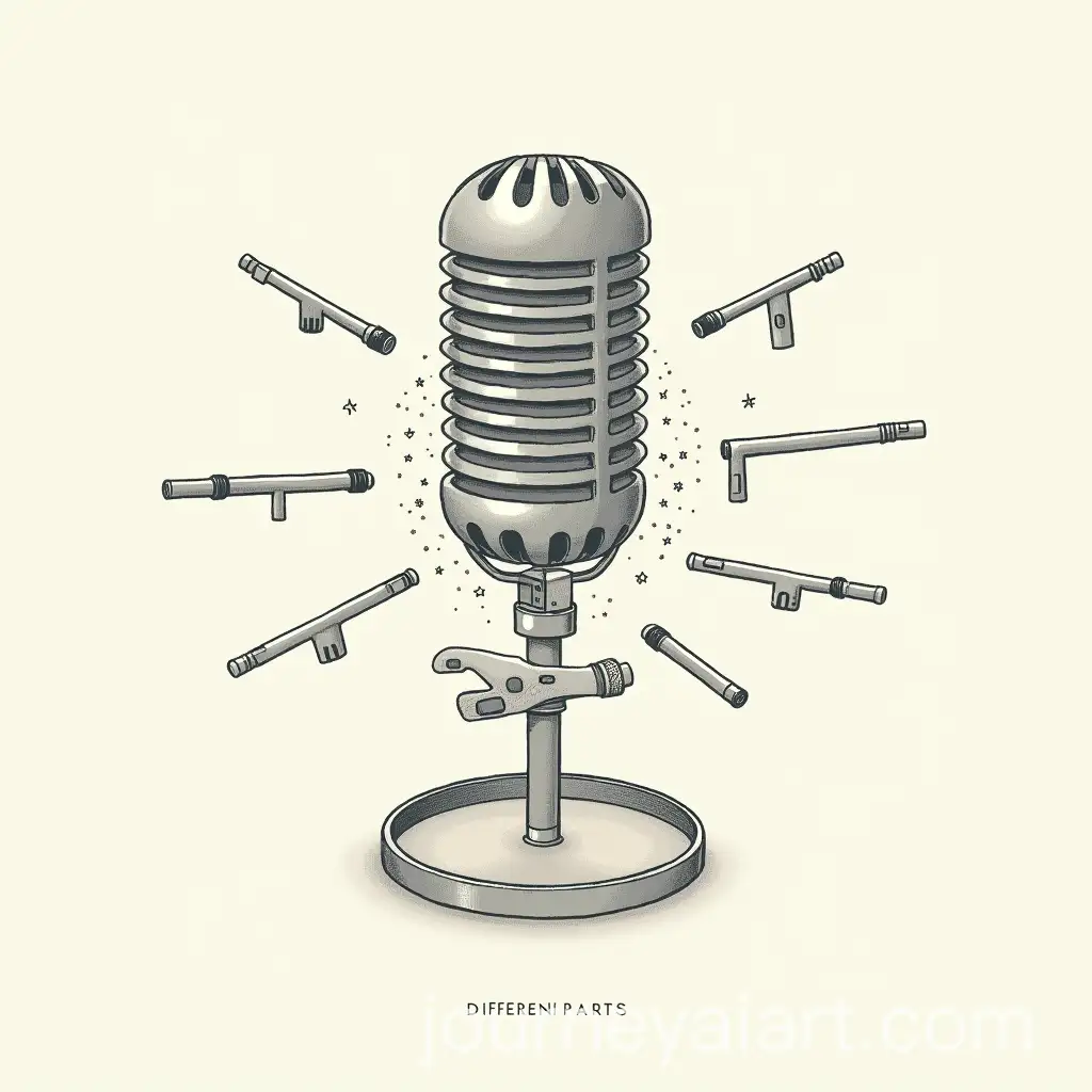Detailed-Illustration-of-Microphone-Breakdown-with-Labeled-Components