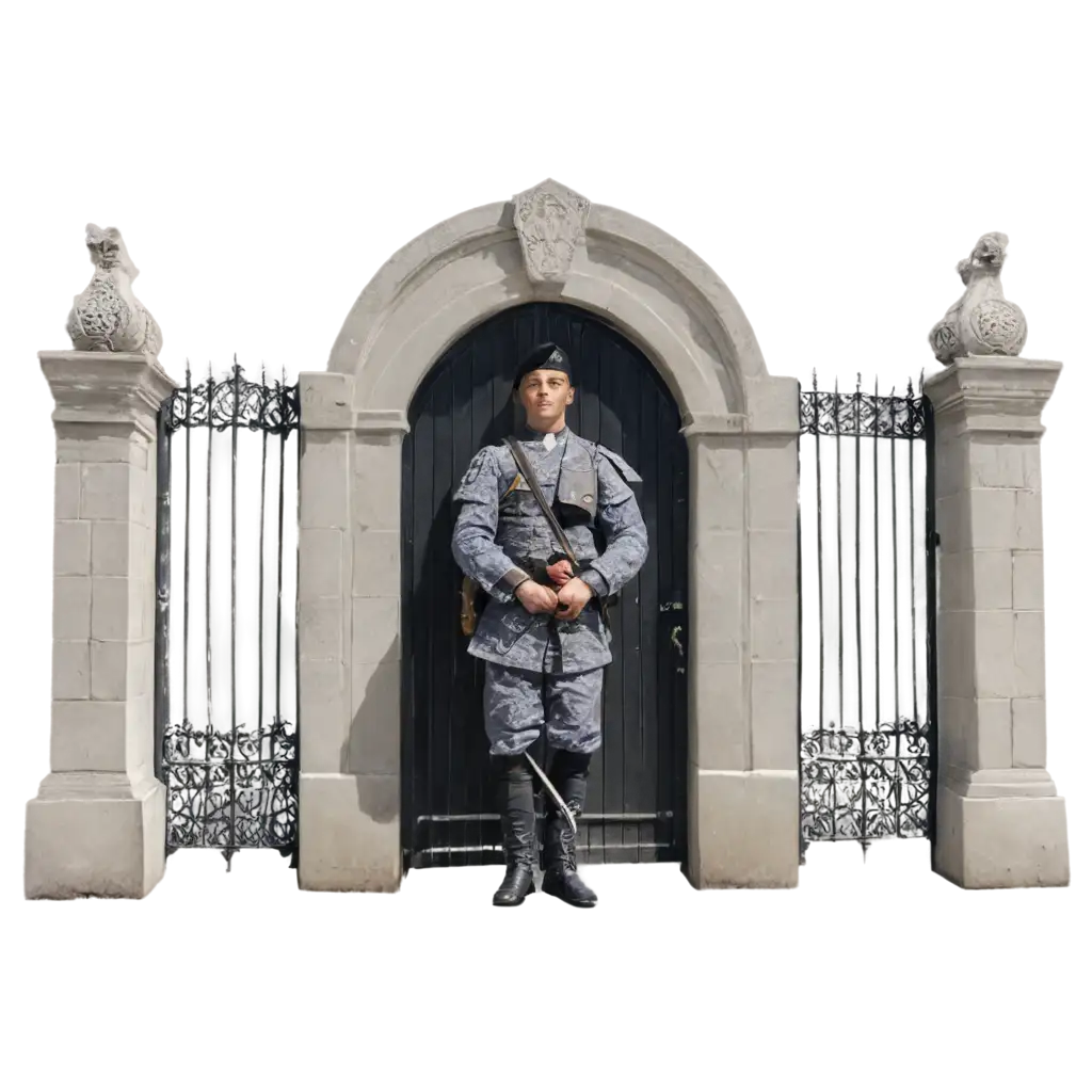 Guard-at-the-Gate-PNG-Image-Sentinel-Watching-Over-an-Entryway