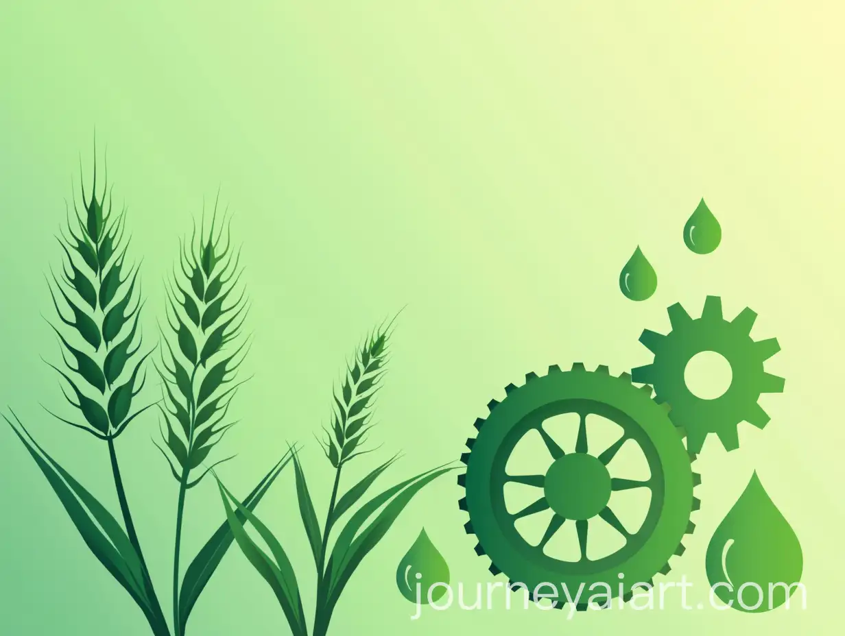 Abstract-Agricultural-Symbols-with-Wheat-Water-Droplets-and-Gears-in-Green-Hues