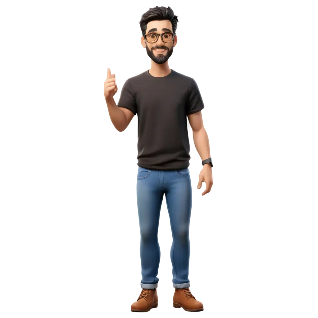 HighQuality-Animated-PNG-of-Dad-with-Black-Hair-Glasses-and-Brown-Eyes-in-Casual-Attire