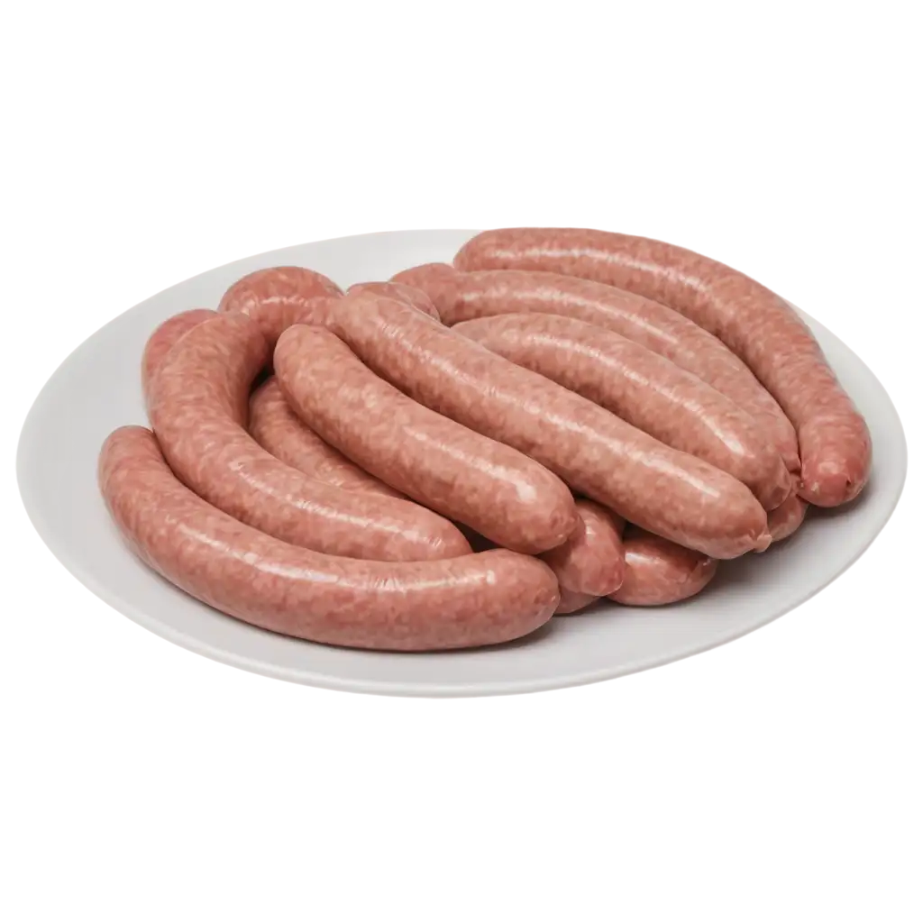 HighQuality-PNG-Image-of-Raw-Homemade-Sausages-on-a-Plate