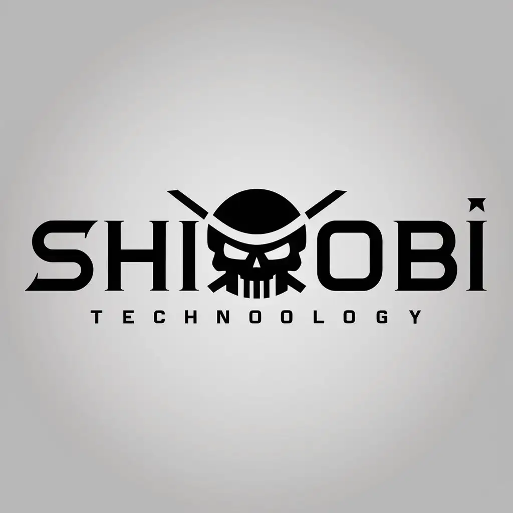 LOGO-Design-For-Shinobi-Minimalistic-Ninja-Skull-Symbol-in-Japanese-Style