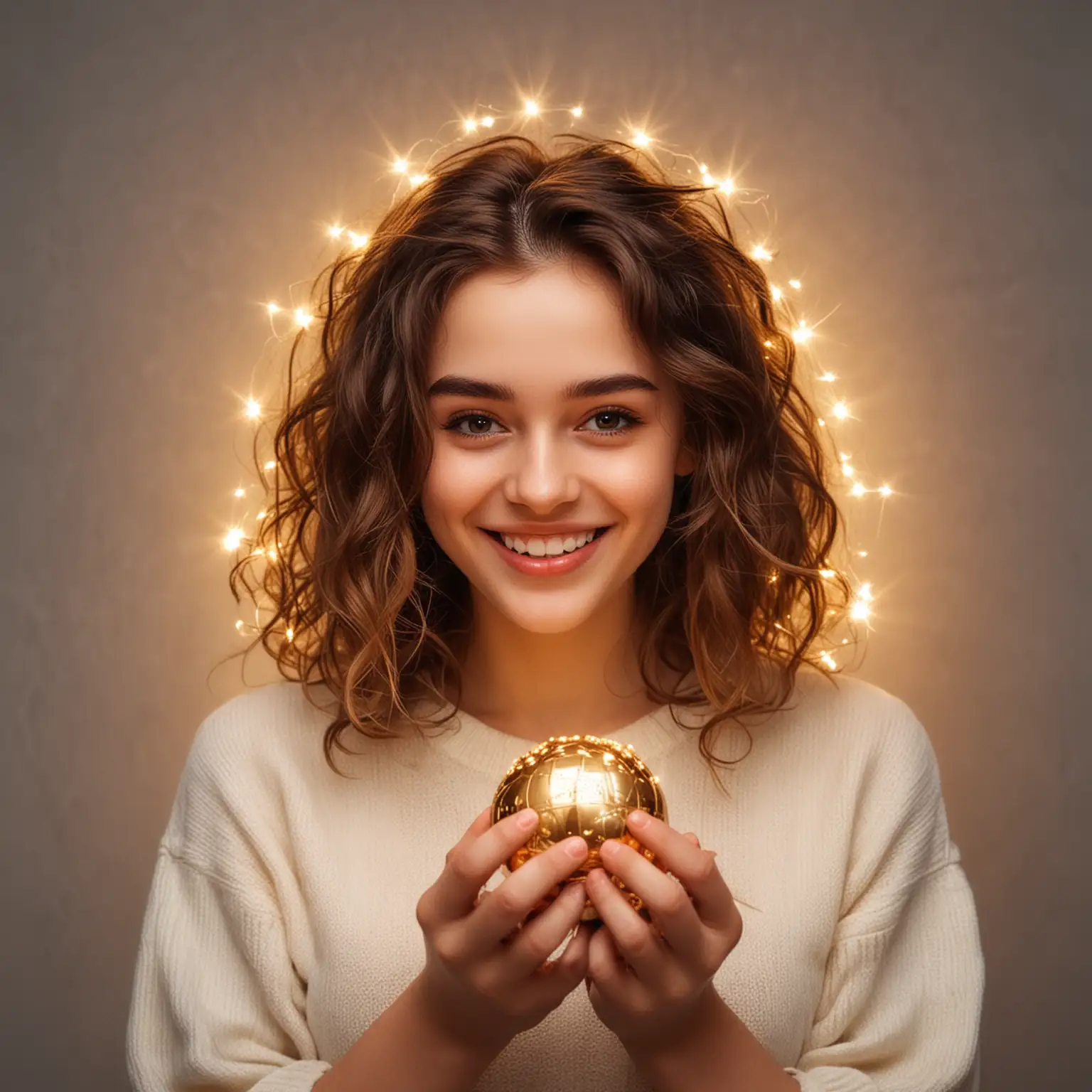 Smiling-Girl-Holding-a-Golden-Ball-of-Light-and-Love