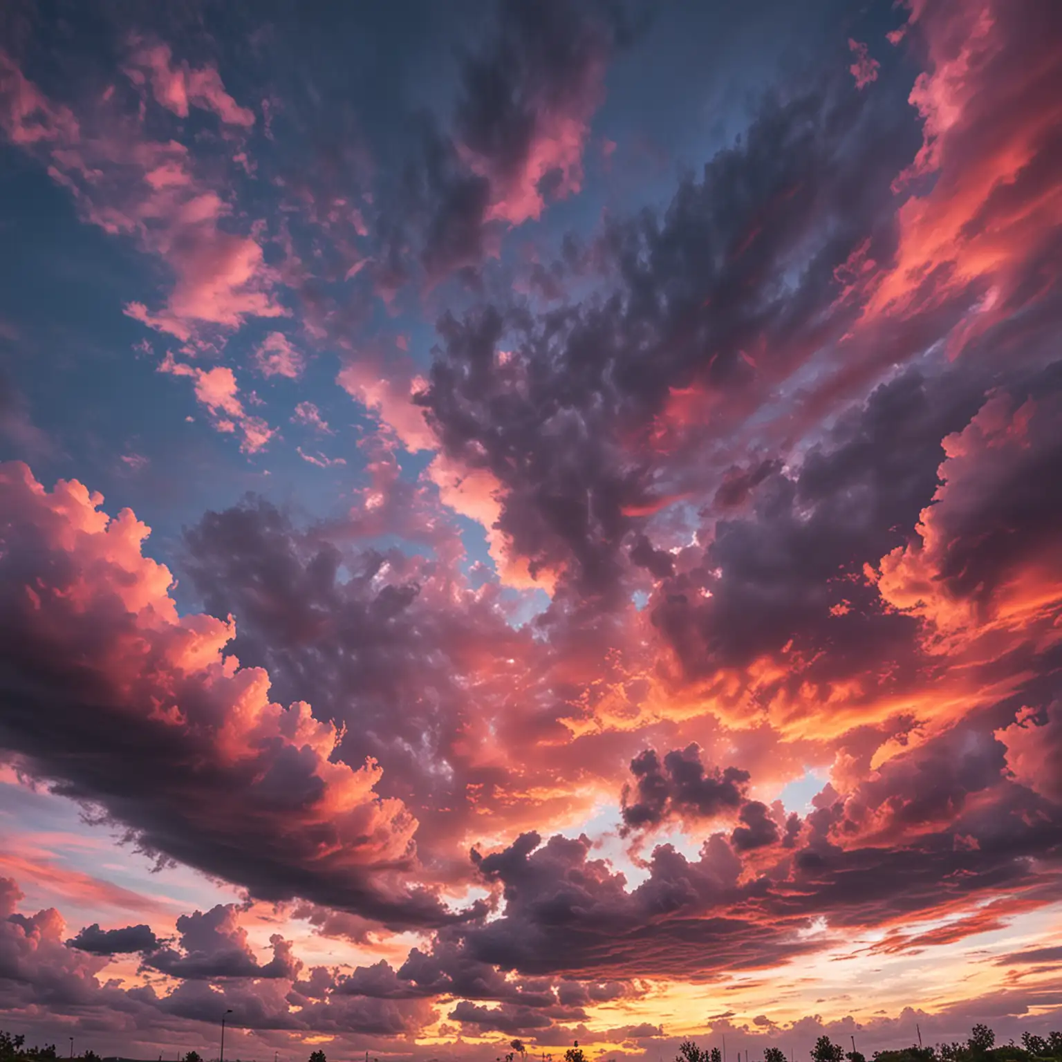 cloudy and colorful sky