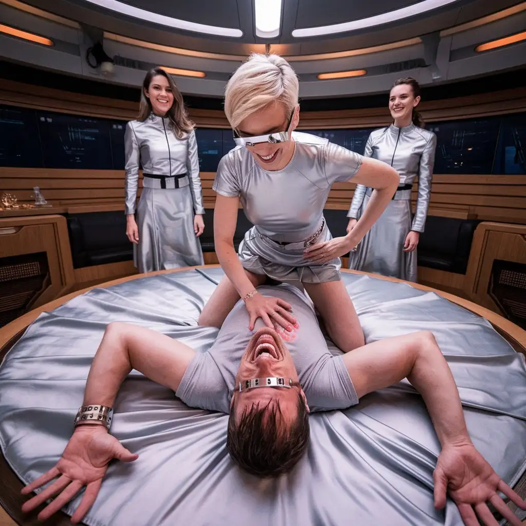 Luxury-Spaceship-Lounge-with-Laughing-Man-and-Smiling-Women-in-Futuristic-Outfits