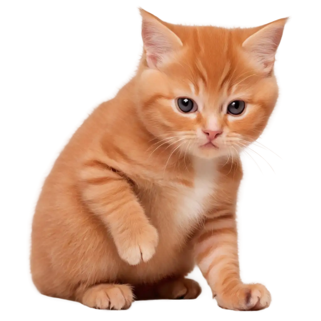 Adorable-Ginger-Kitten-PNG-Cute-Image-of-a-Chubby-Kitten-Licking-Its-Paw