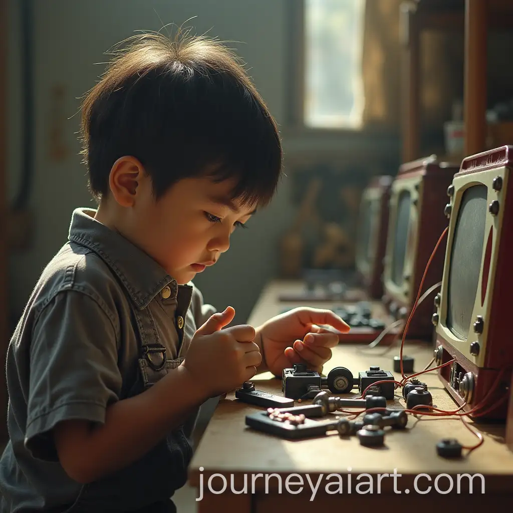 Poor-Japanese-Boy-Playing-with-Machines