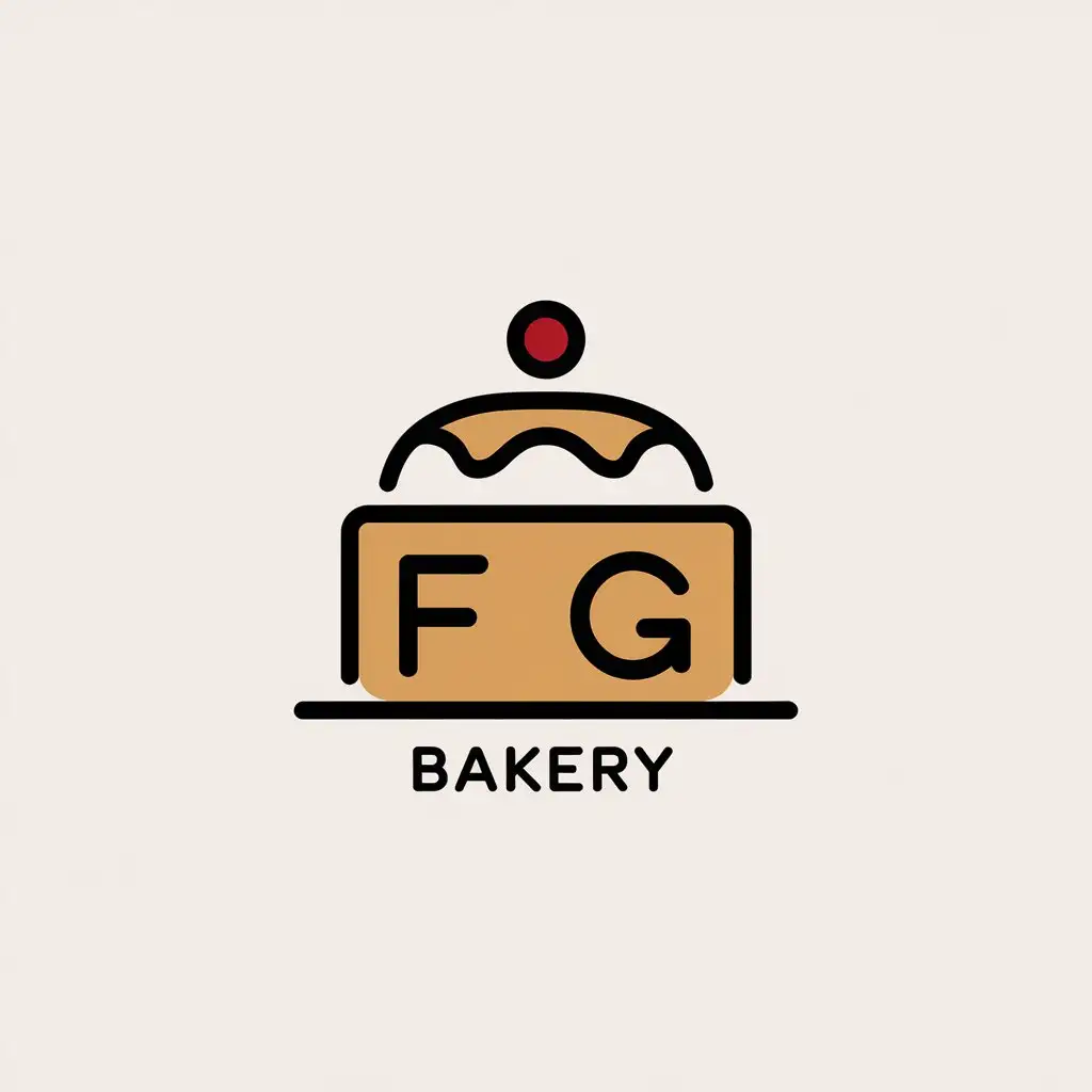 LOGO Design for FG Elegant Cake and Bakery Theme