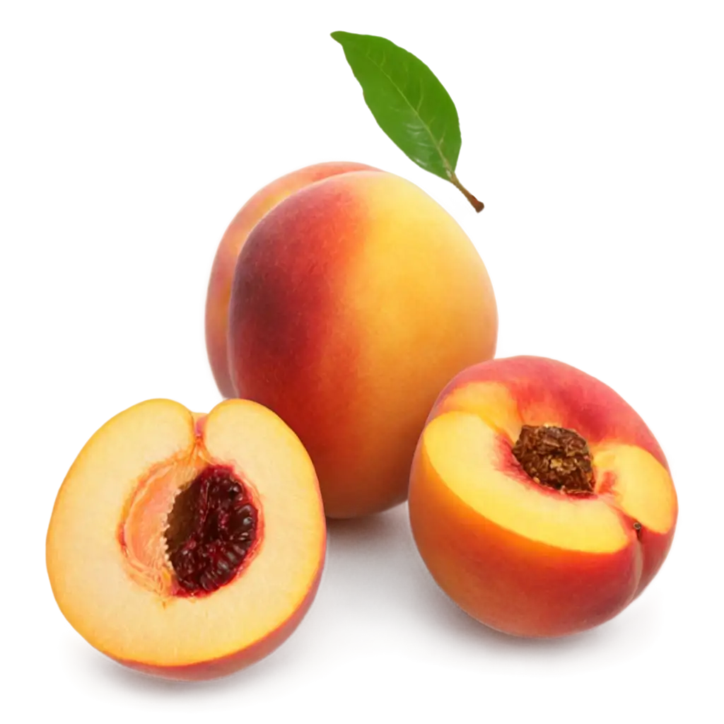 Beautifully-Detailed-PNG-Image-of-an-Opened-Peach-with-Pit