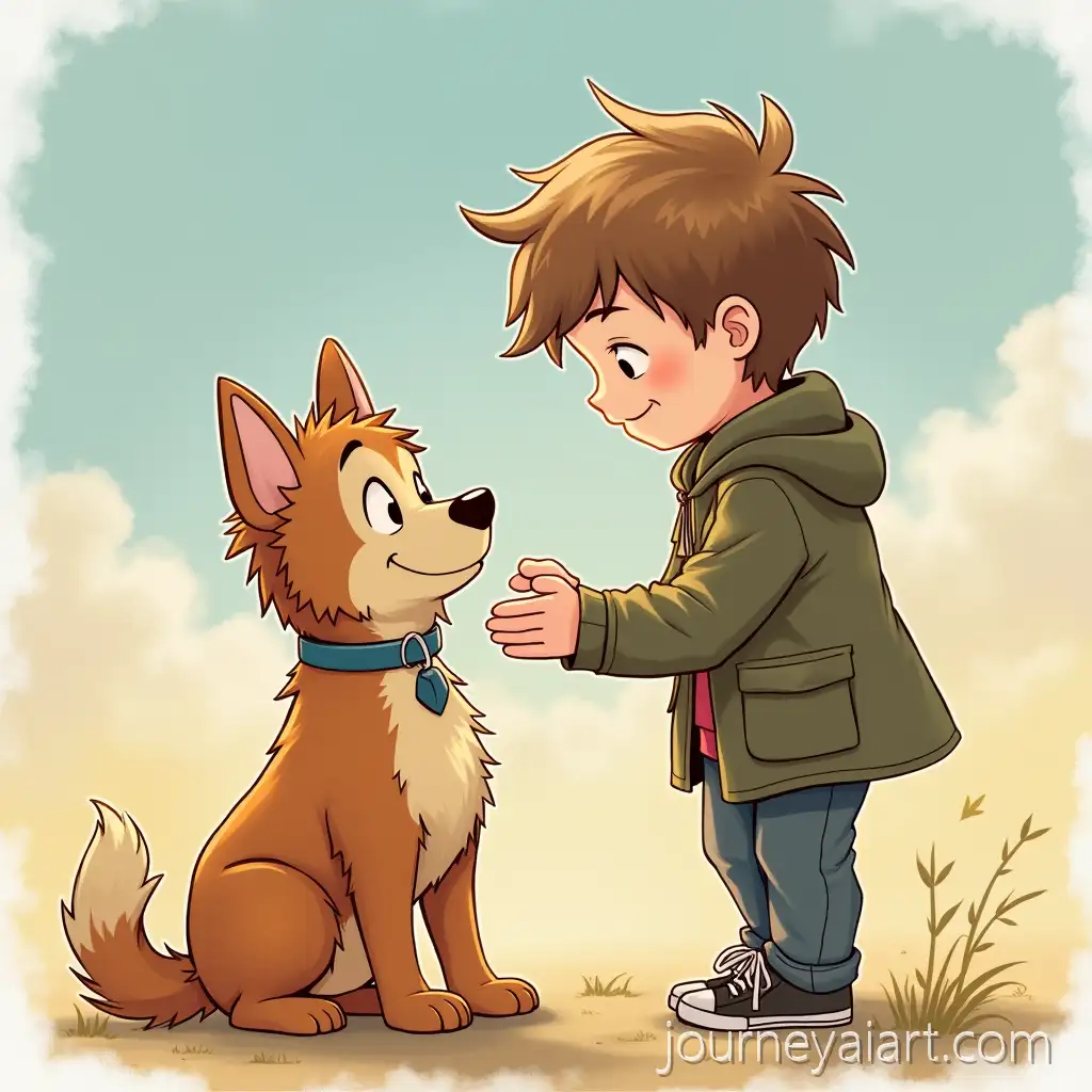 Boy-and-Dog-Playing-Together-in-the-Park