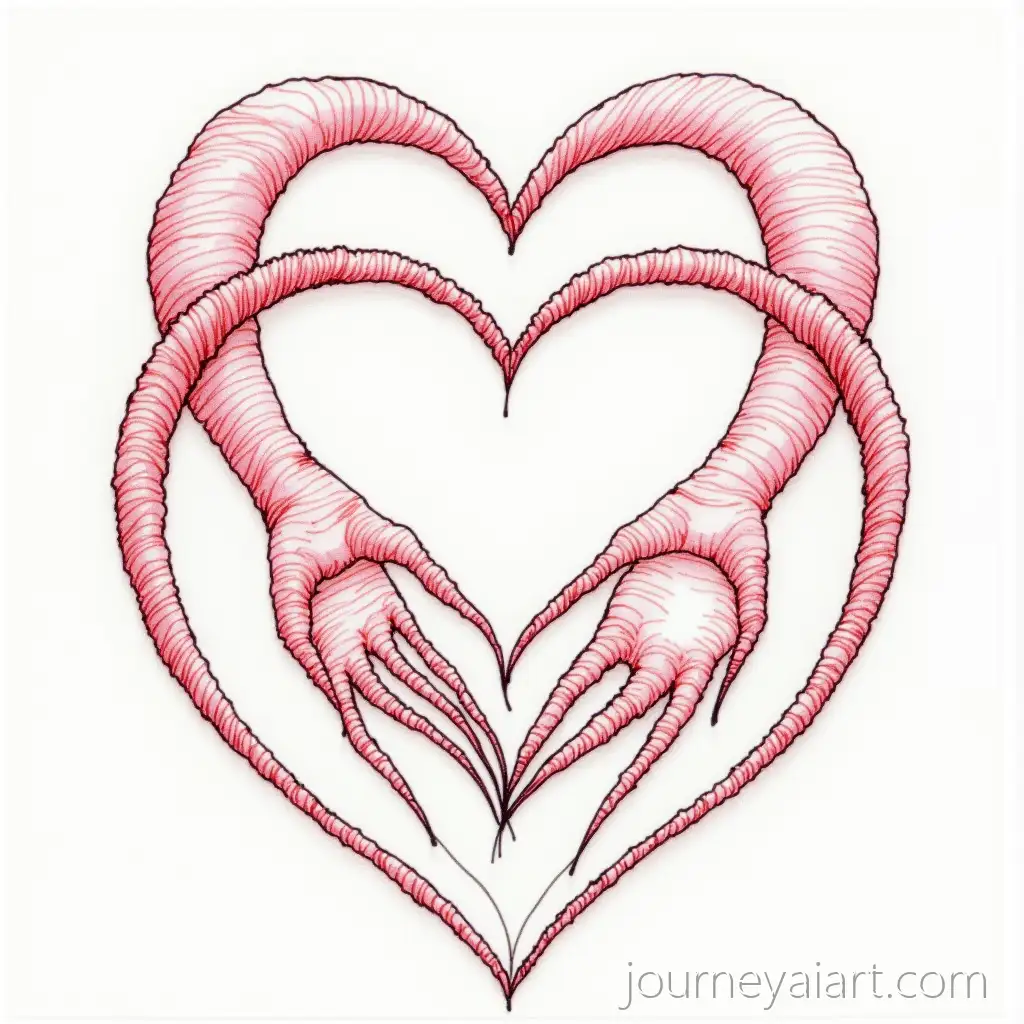 Ornamental-Interwoven-Hearts-and-Circle-Symbolizing-Love-and-Family-Unity