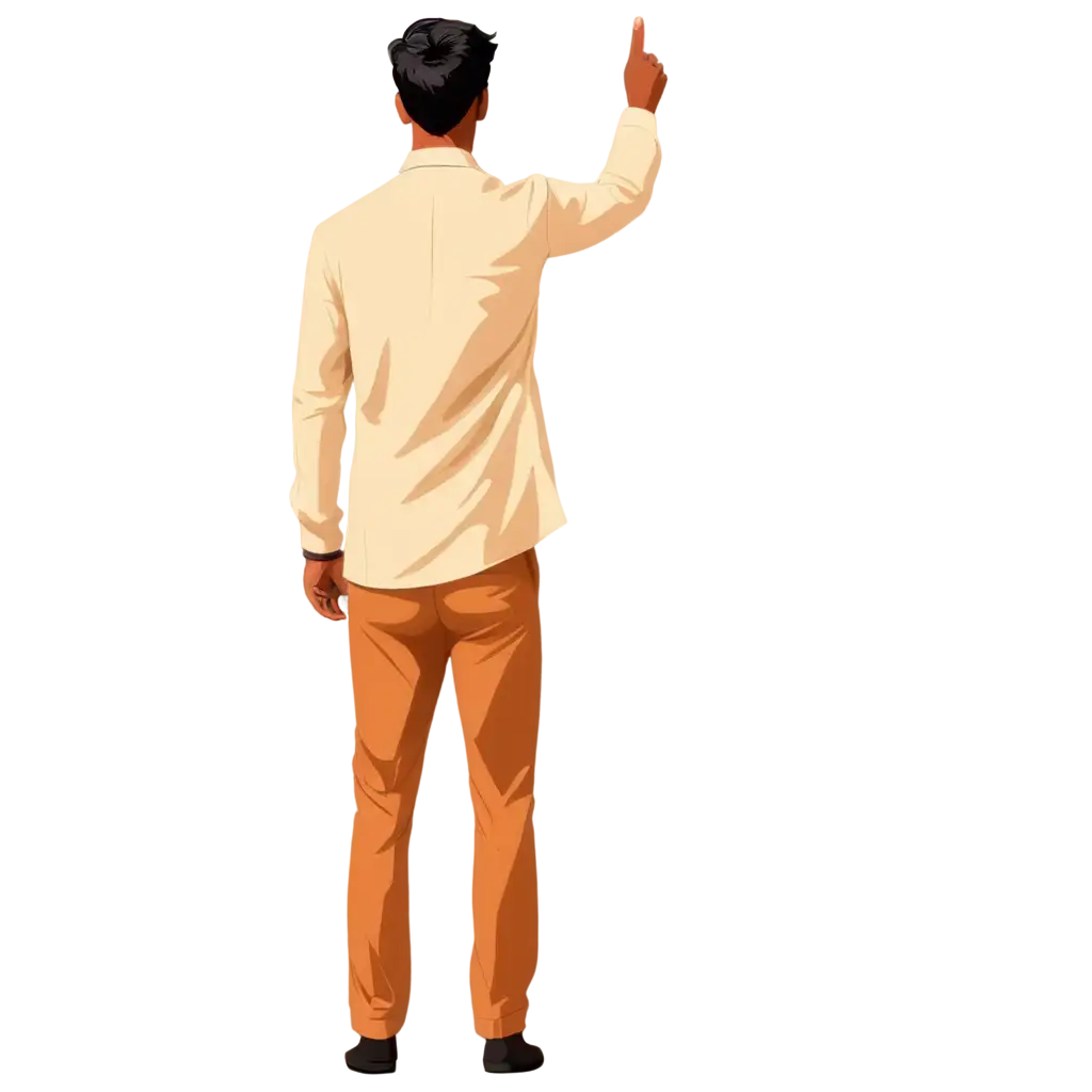 Indian-Man-Wearing-Dothi-Back-View-Cartoon-PNG-for-HighQuality-Image-Use