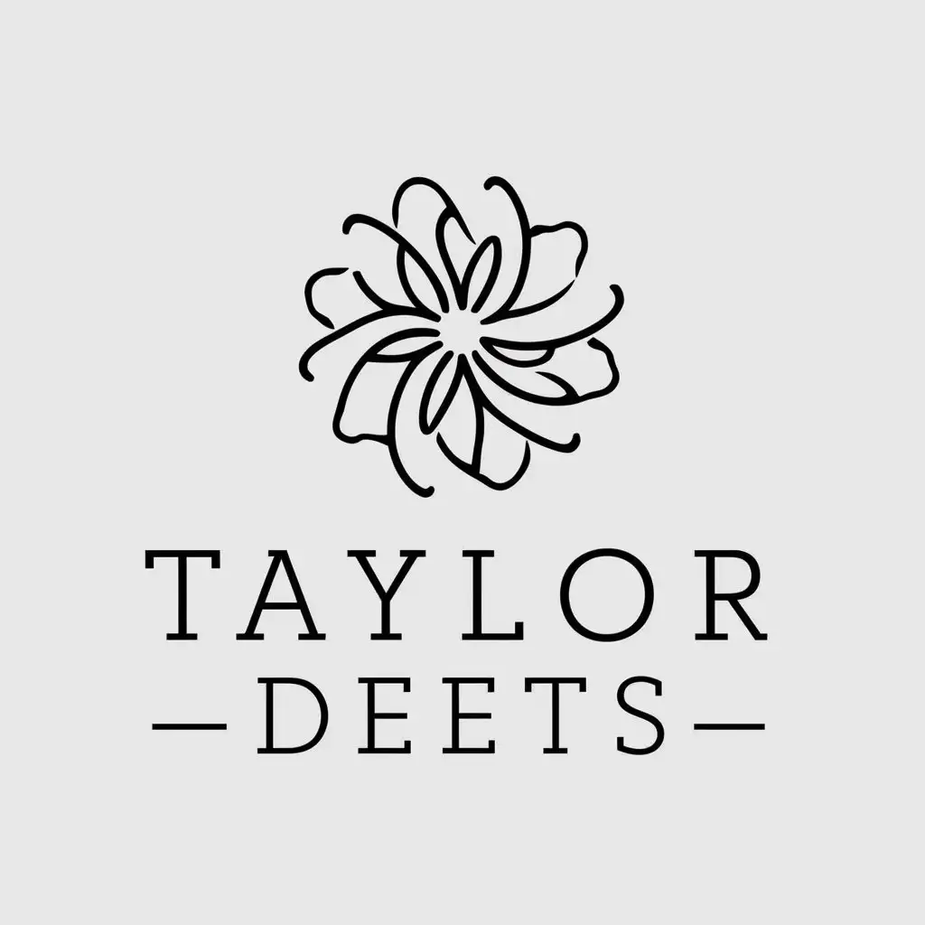 LOGO Design for Taylor Deets Elegant Flower Symbol for Real Estate