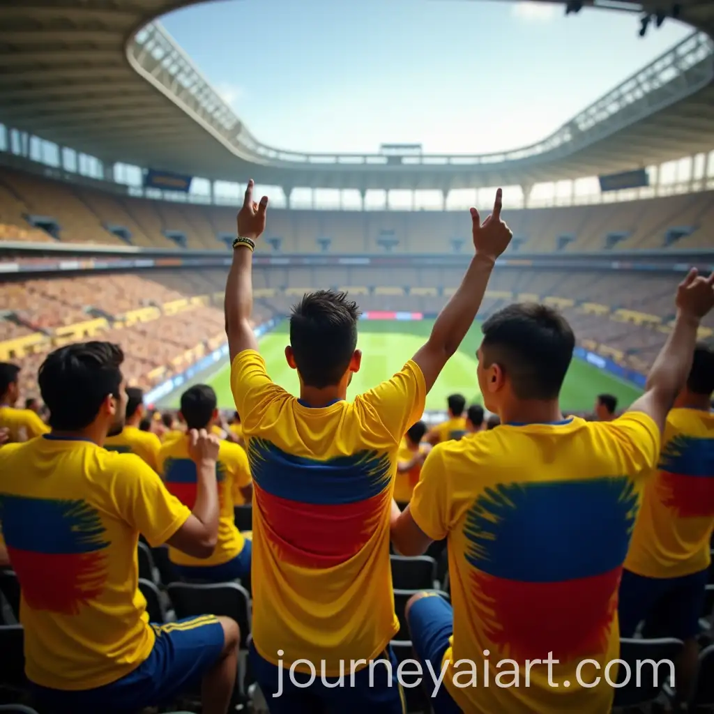 Ecuador-Fans-Celebrating-a-Goal-in-Soccer-Stadium-Curve