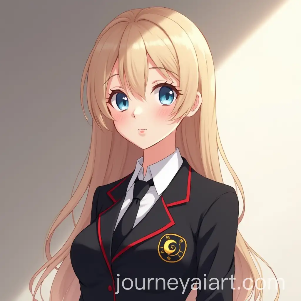 Elegant-High-School-Student-with-Ethereal-Features-in-Black-Uniform