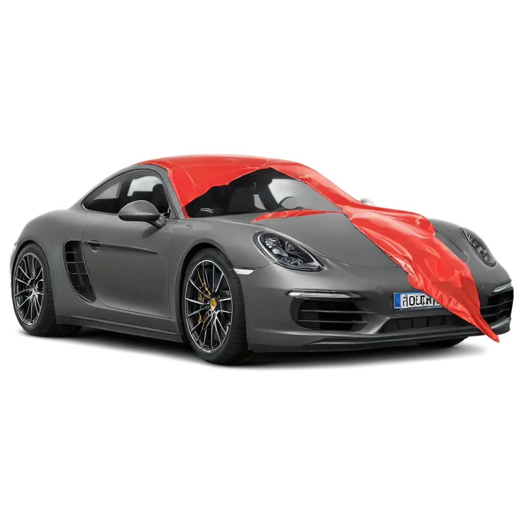 HighQuality-PNG-Image-of-a-Porsche-Car-Covered-with-a-Half-Bright-Red-Sheet