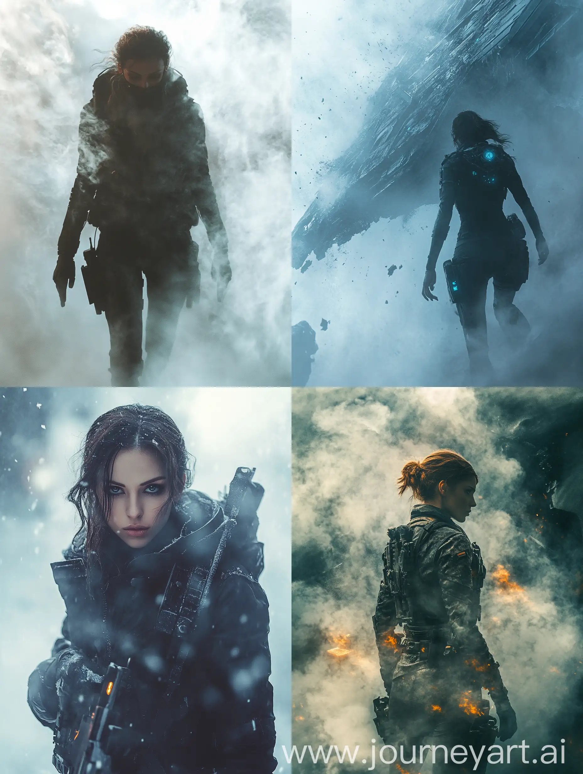 Future-Special-Forces-Woman-in-Cyberpunk-Style-Amidst-Ice-and-Fog