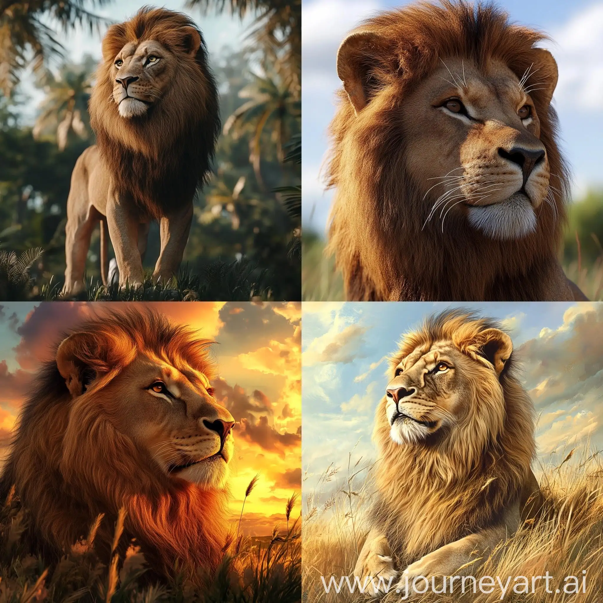 Majestic-Male-Lion-Roaming-Serengeti-Plains