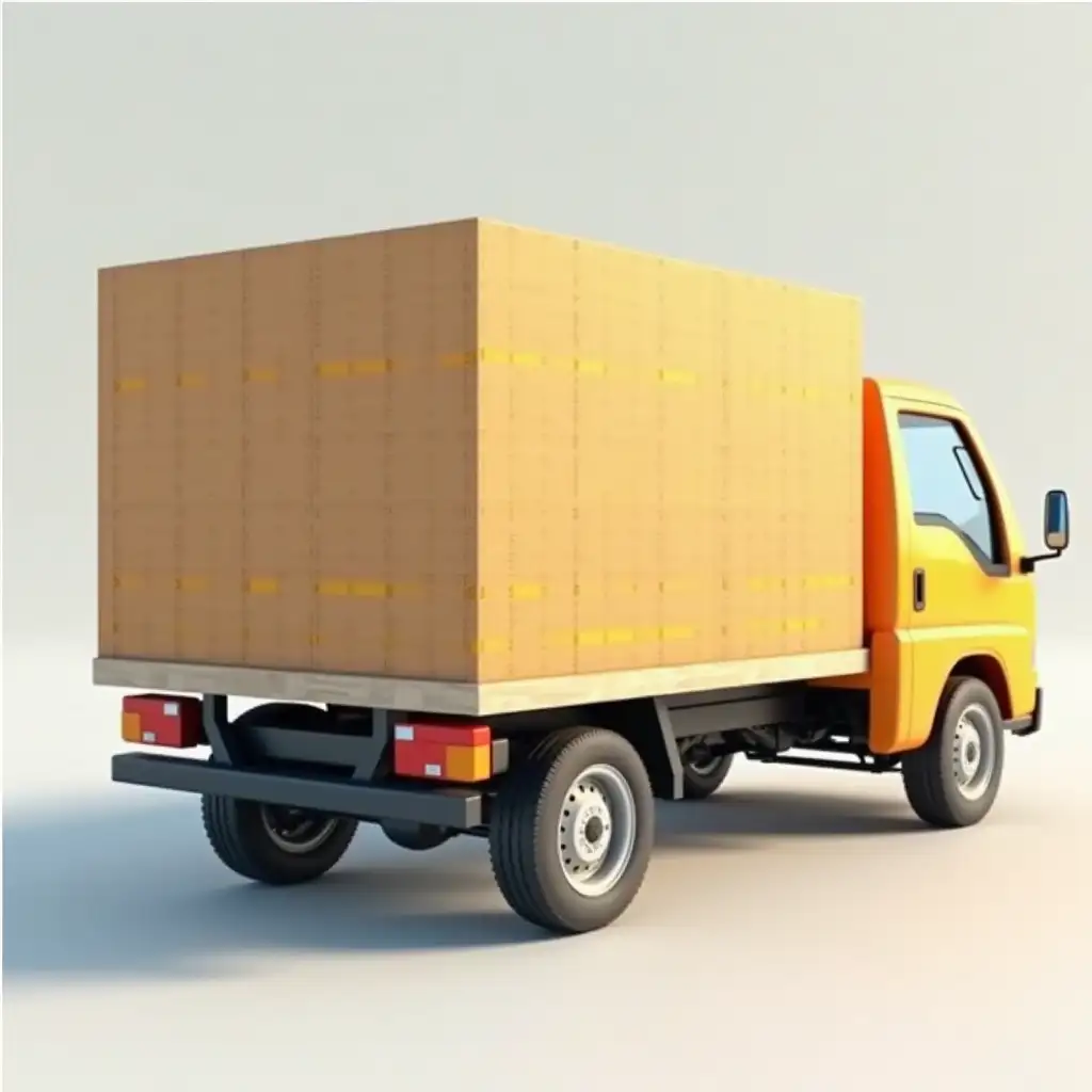 Parcel truck 3d