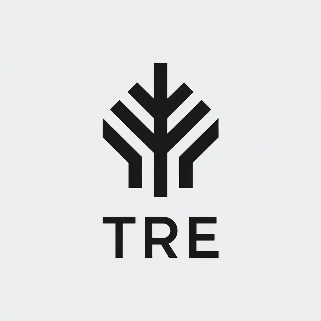 LOGO Design for TRE Minimalistic Full Black Vector for Nonprofit Industry with Clear Background