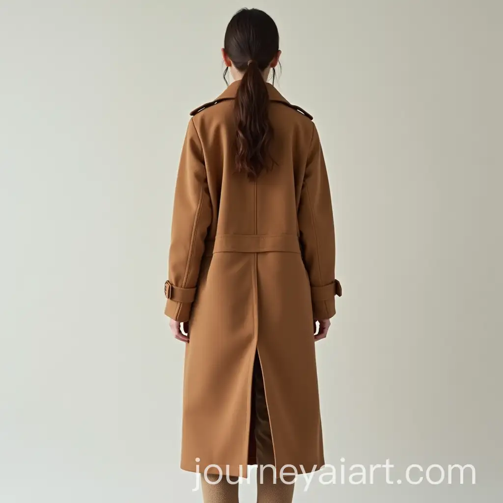 Girl-in-ALine-Wool-Coat-with-Small-Waistline-Winter-Fashion