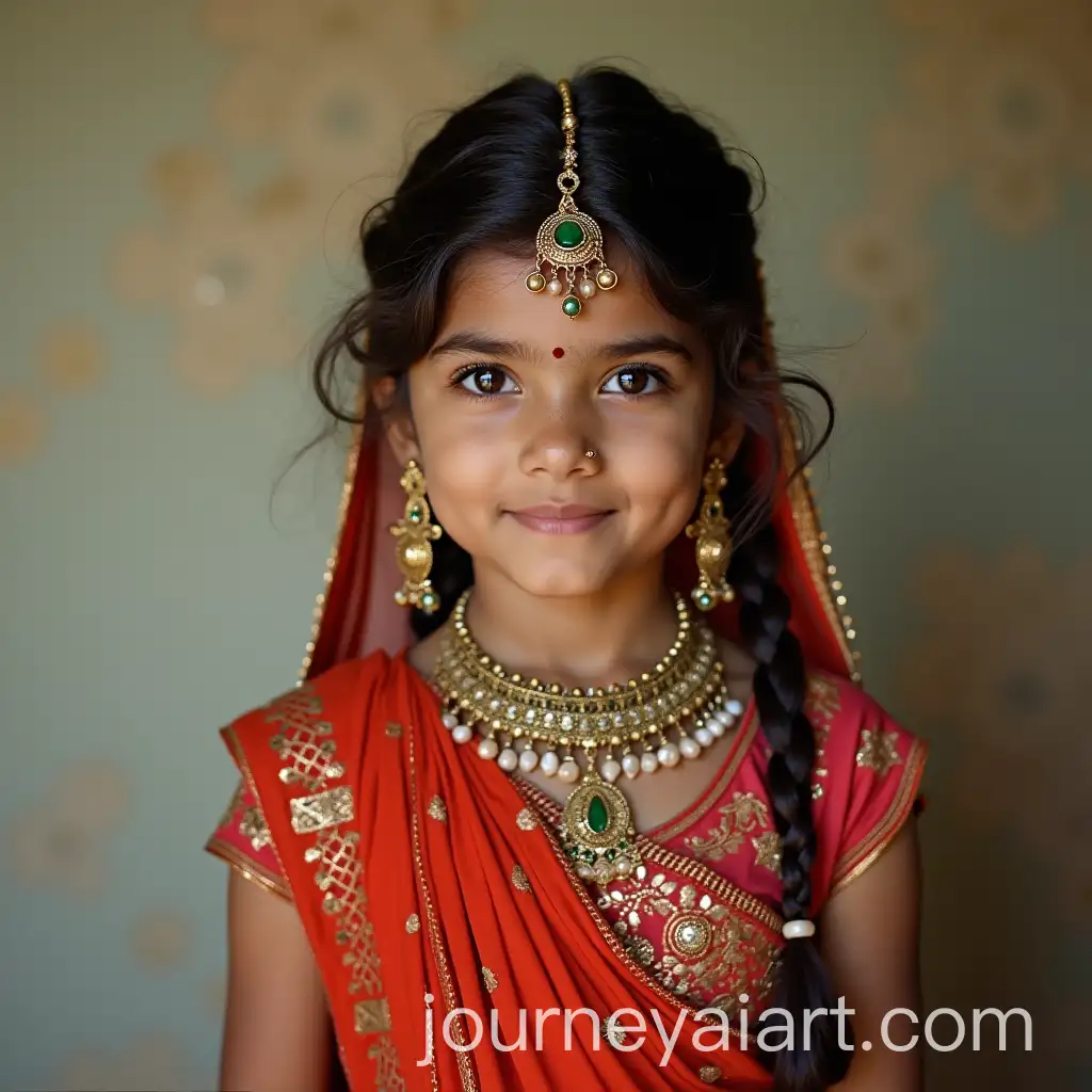 Portrait-of-an-Indian-Girl-in-Traditional-Dress