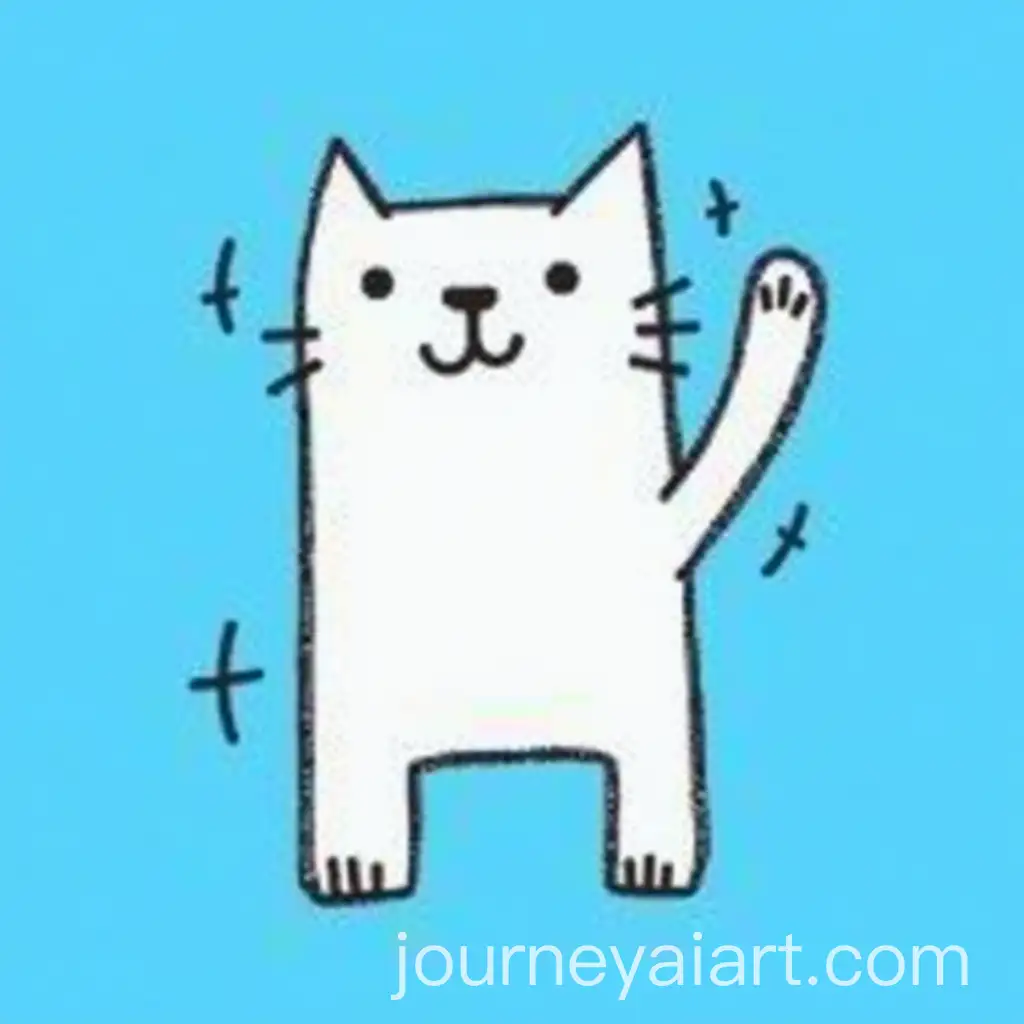 Minimalist-Full-Body-Cat-Illustration-in-Keith-Haring-Style-with-Bold-Lines