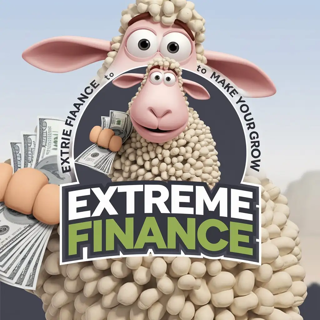 LOGO-Design-For-Extreme-Finance-3D-Pixar-Style-Sheep-with-Money-Theme