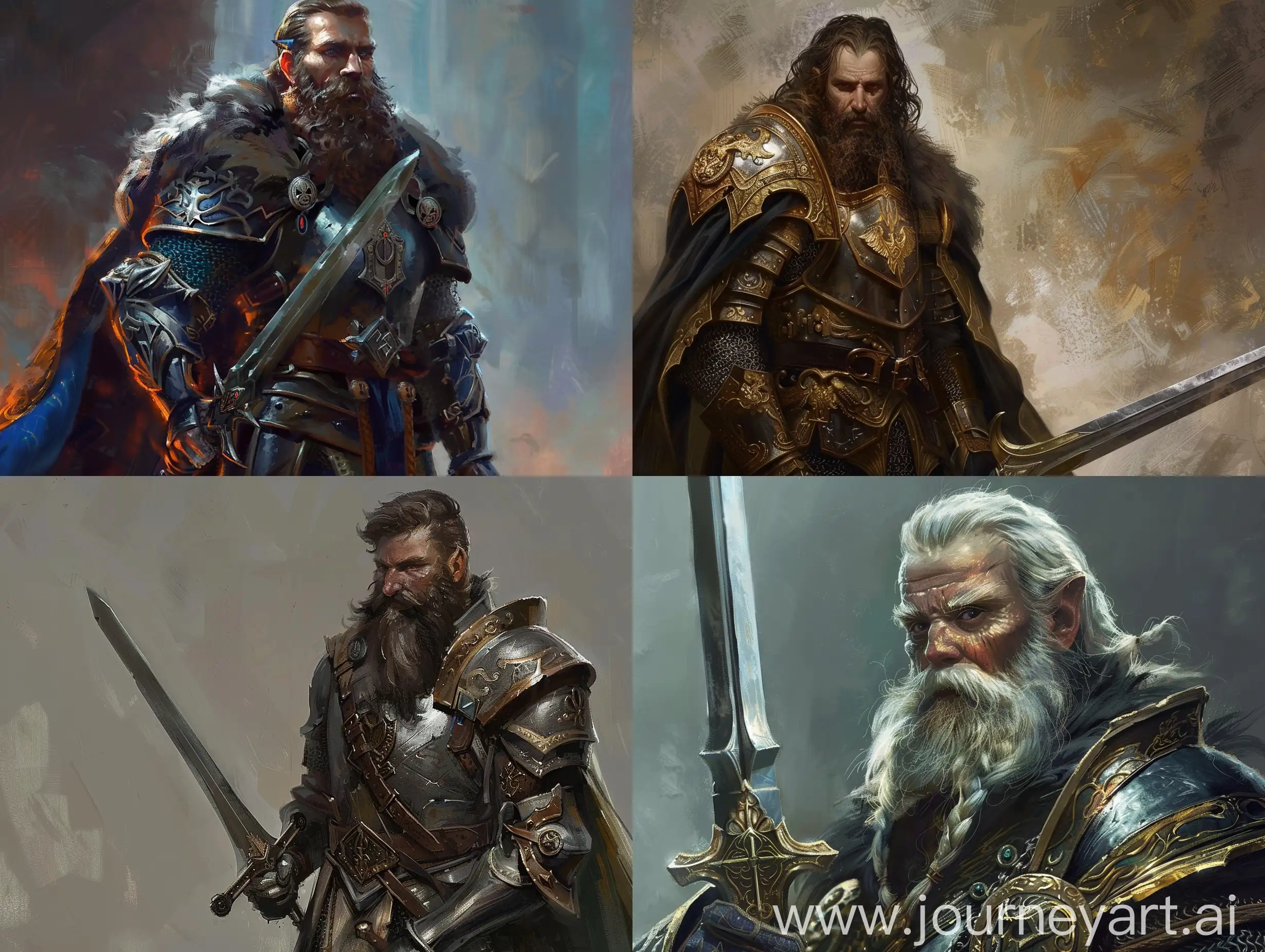 HalfElf-Paladin-with-FullLength-Beard-Fantasy-Art