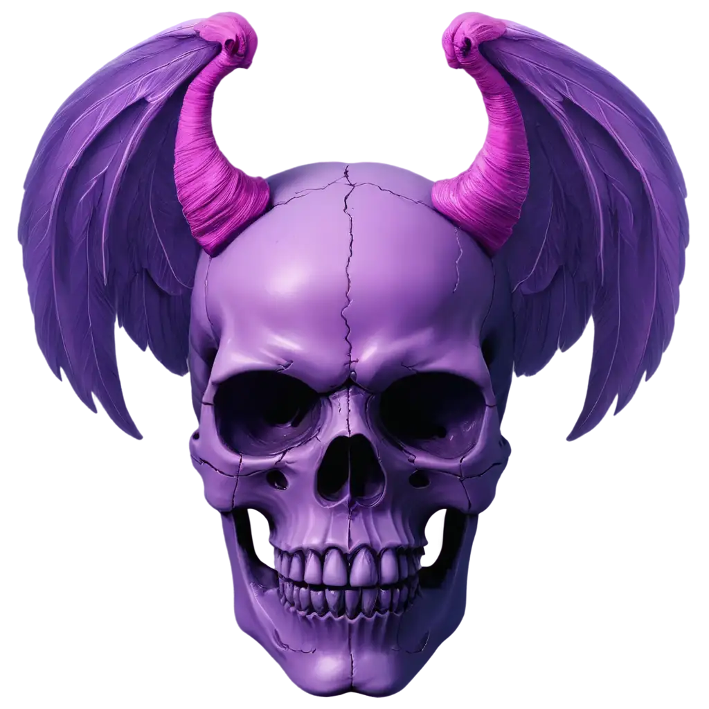 Skull-Purple-Half-Angel-and-Half-Demon-PNG-Image-Unveiling-the-Ethereal-Duality