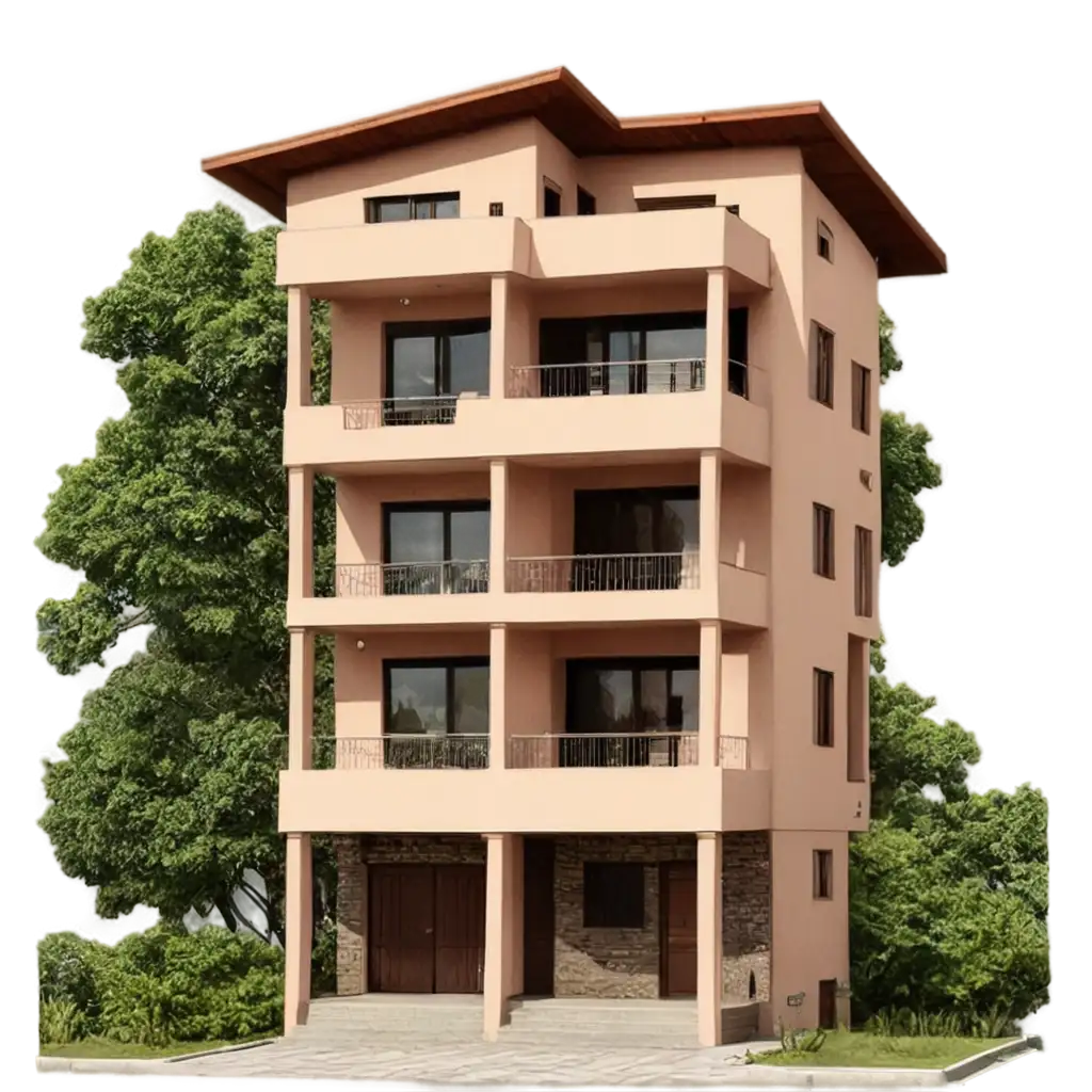 PNG-of-Indian-3-Story-Building-HighQuality-Image-for-Visual-Representation