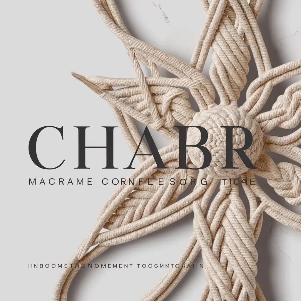 a logo design,with the text "Chabr", main symbol:Interweaving macrame threads in the form of a cornflower,complex,be used in Others industry,clear background