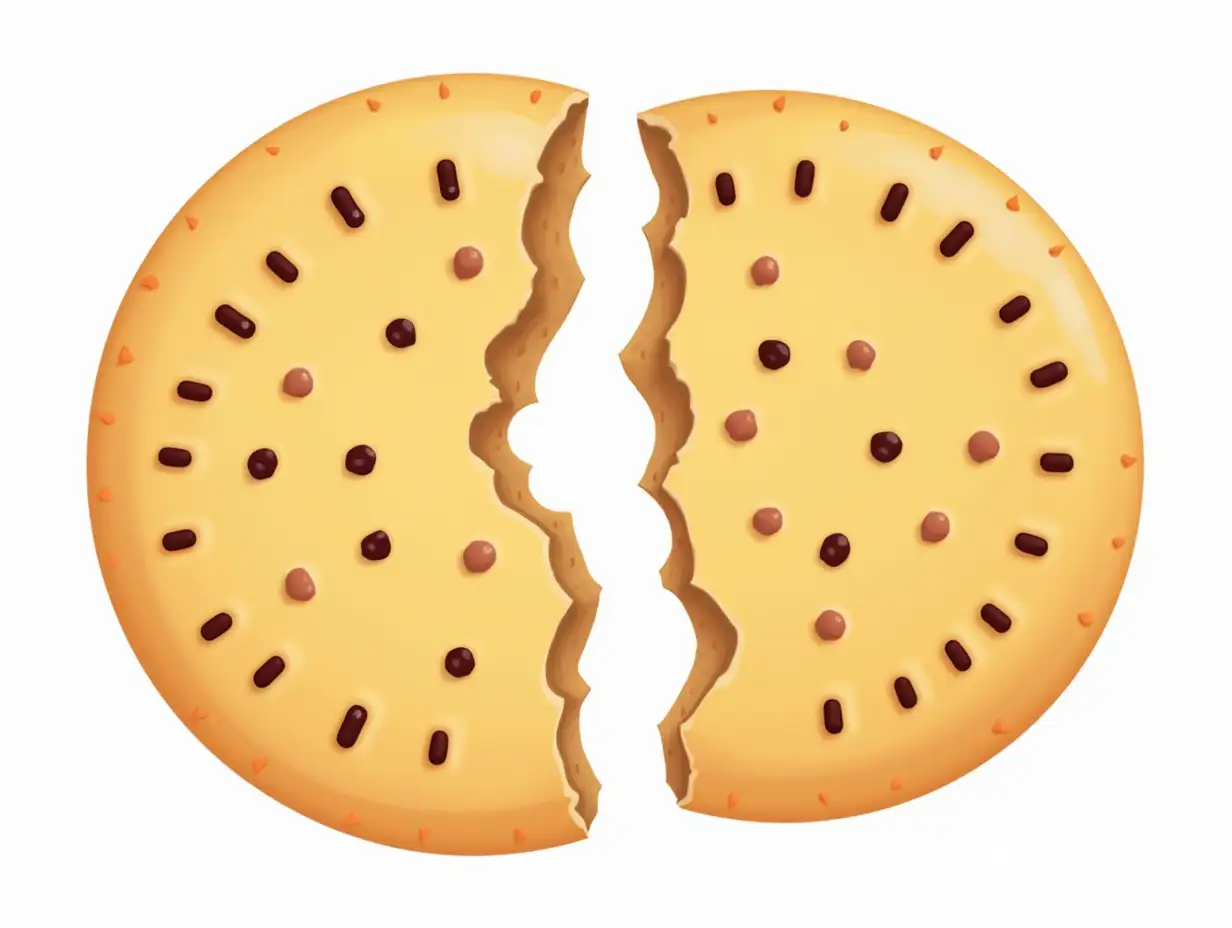 Two-Cookies-One-Whole-and-One-Broken-in-PNG-Format