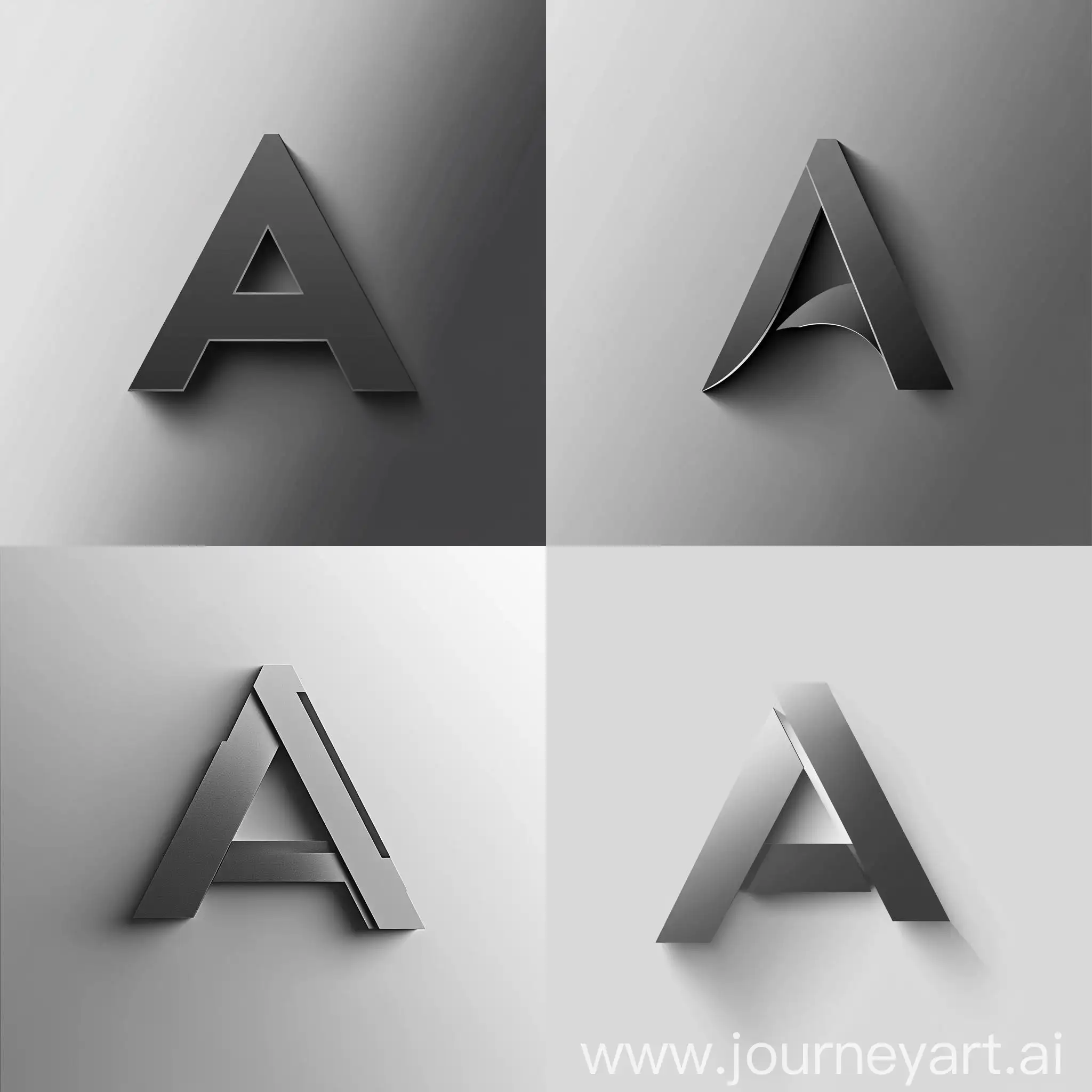 Gray-Logo-Design-on-Gradient-Background-with-Letter-A-in-Unique-Execution