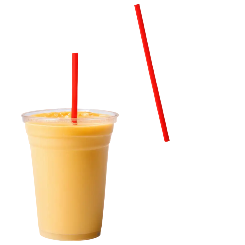 Delicious-Mango-Shake-in-a-Disposable-Plastic-Glass-HighQuality-PNG-for-Culinary-Visuals