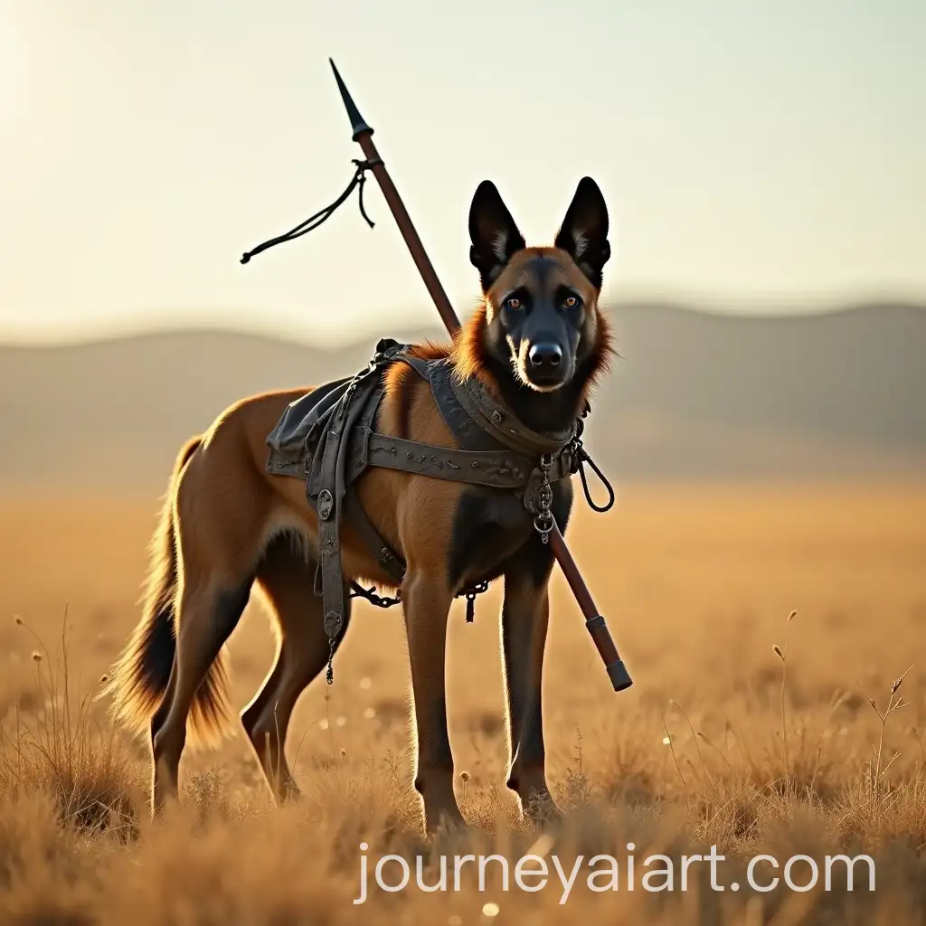 Ancient-African-Wild-Dog-Warrior-in-Mongolian-Savanna