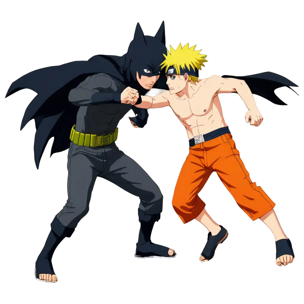 Epic-PNG-Showdown-Naruto-vs-Batman-A-Clash-of-Legends