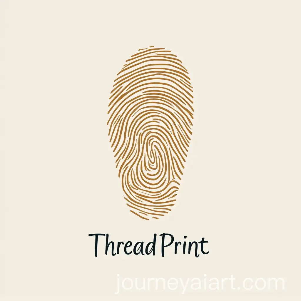 Stylized-Fingerprint-Logo-Created-with-Intertwined-Threads