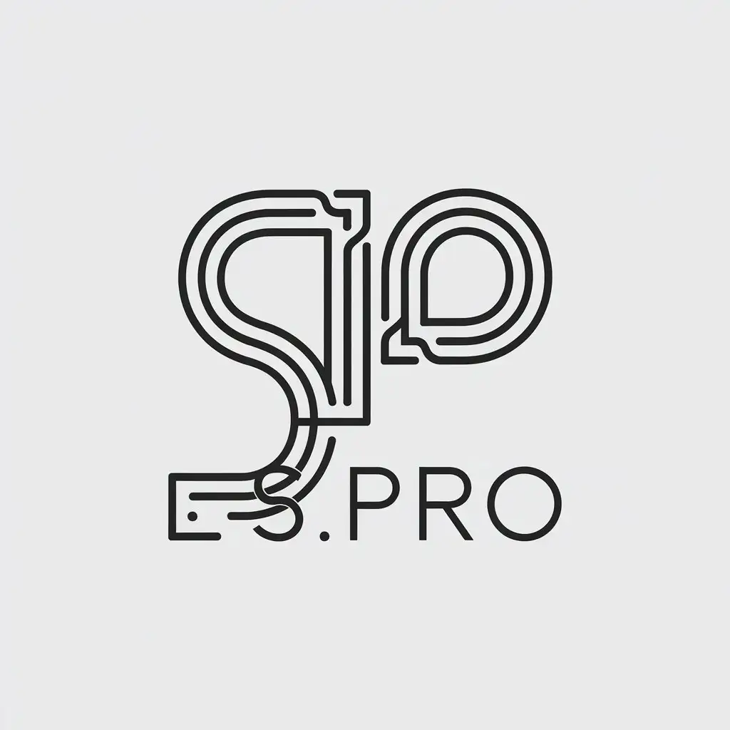 LOGO Design for SPRO Minimalistic Vector Logo with Clear Background