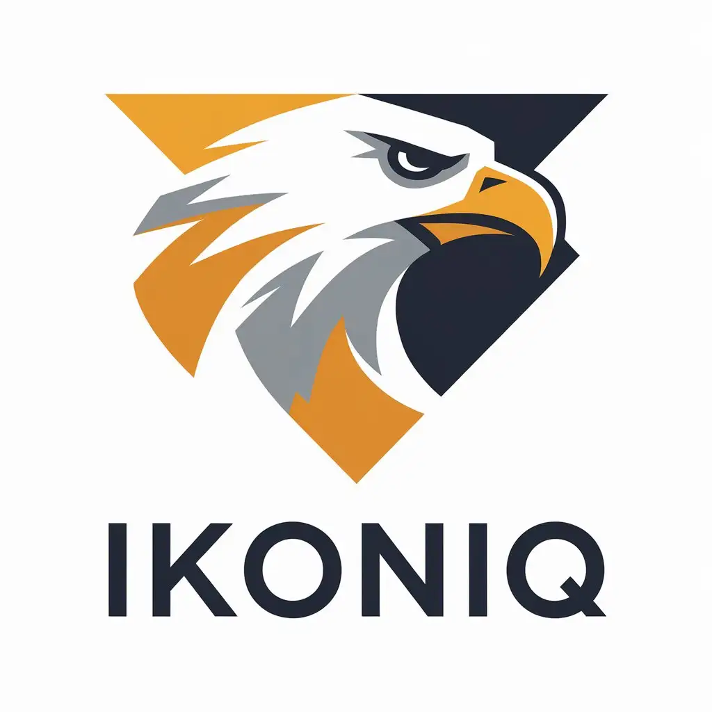 LOGO Design For ikoniq Flat Vector Eagle Head Logo for Finance Industry